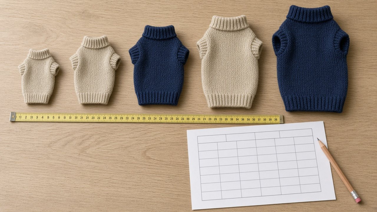 Blog cover: sizing dog sweaters