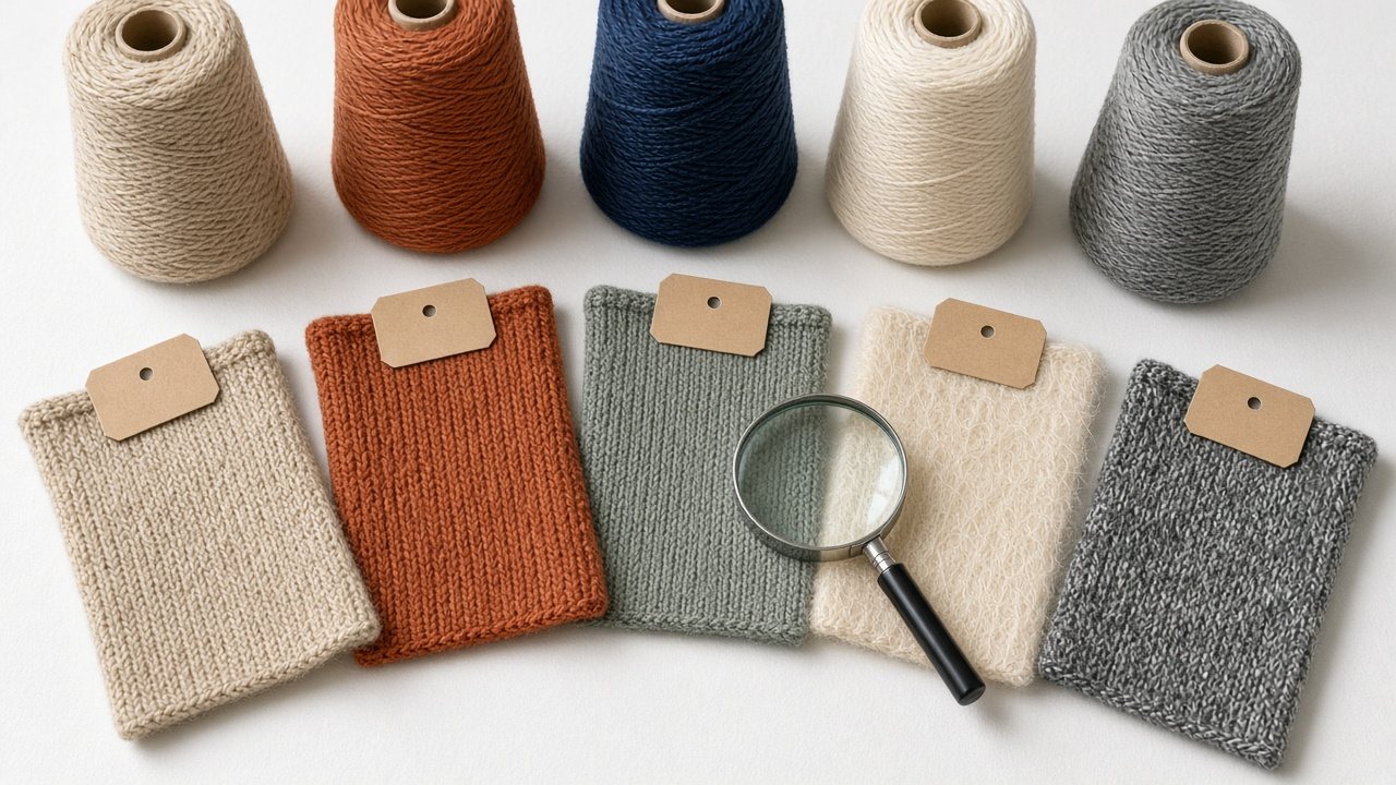 Blog cover: yarn swatches