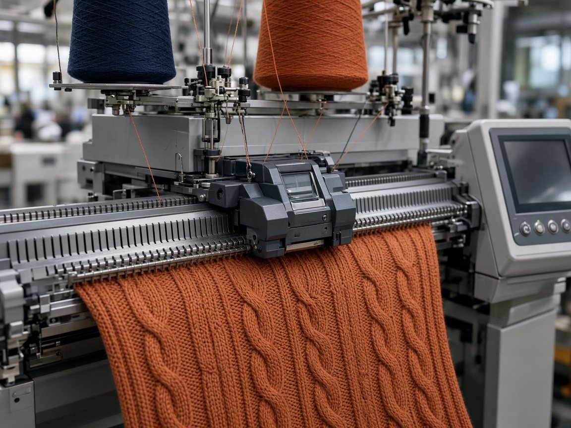 Computerized flat knitting machine