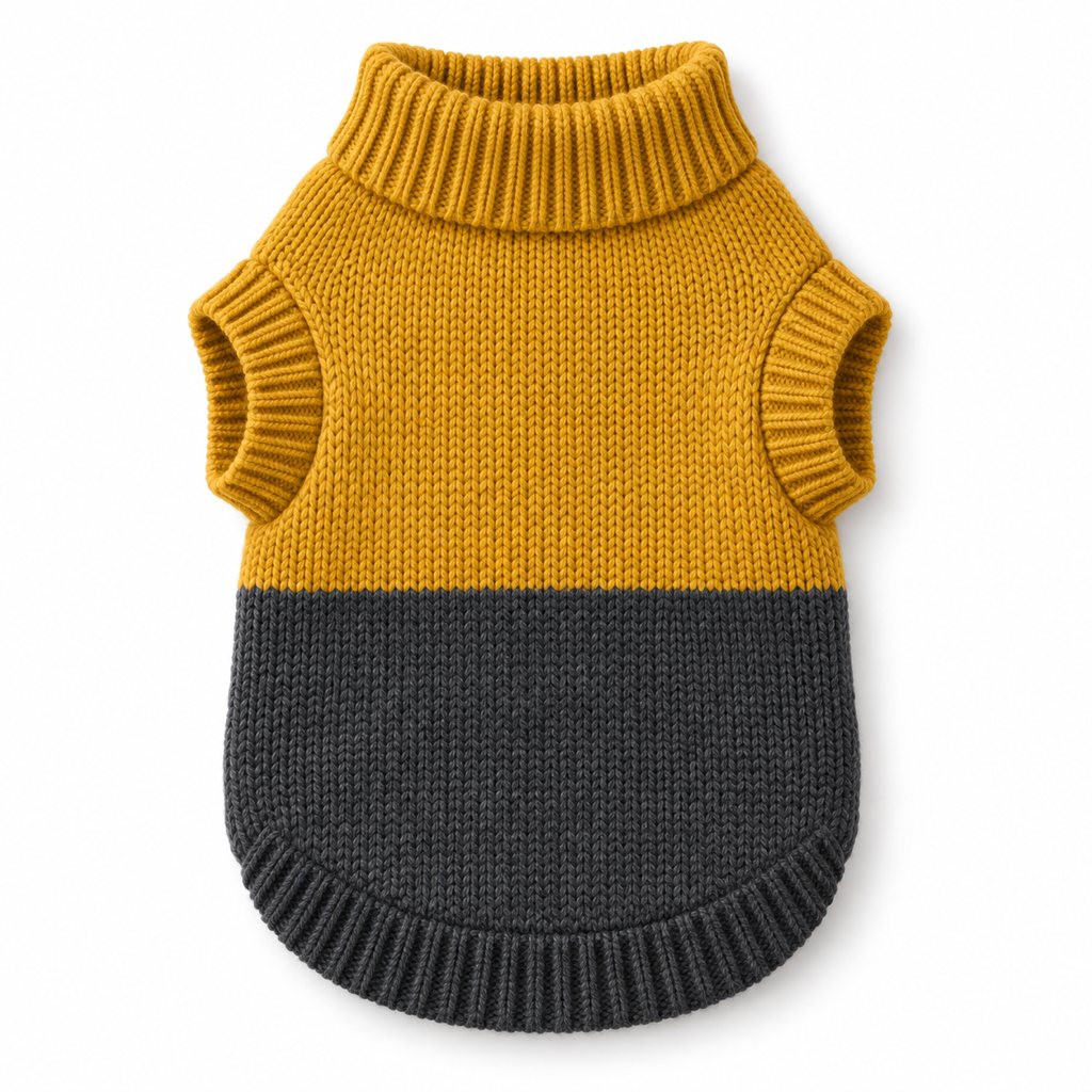 Two-Tone Color-Block Dog Sweater