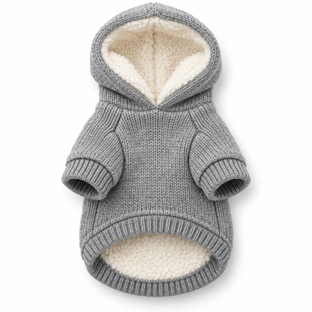 Fleece-lined dog hoodie