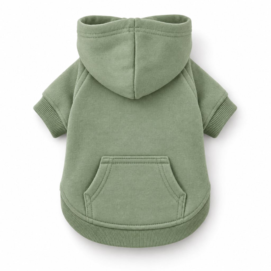Cotton Knit Dog Hoodie with Pocket