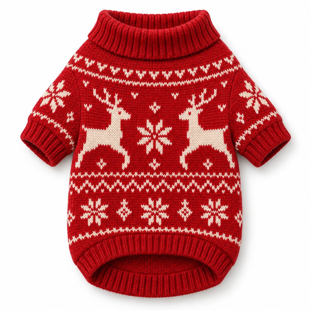 Christmas reindeer dog sweater