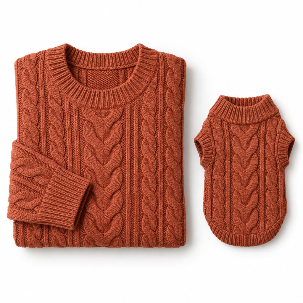 Matching owner and dog sweater set