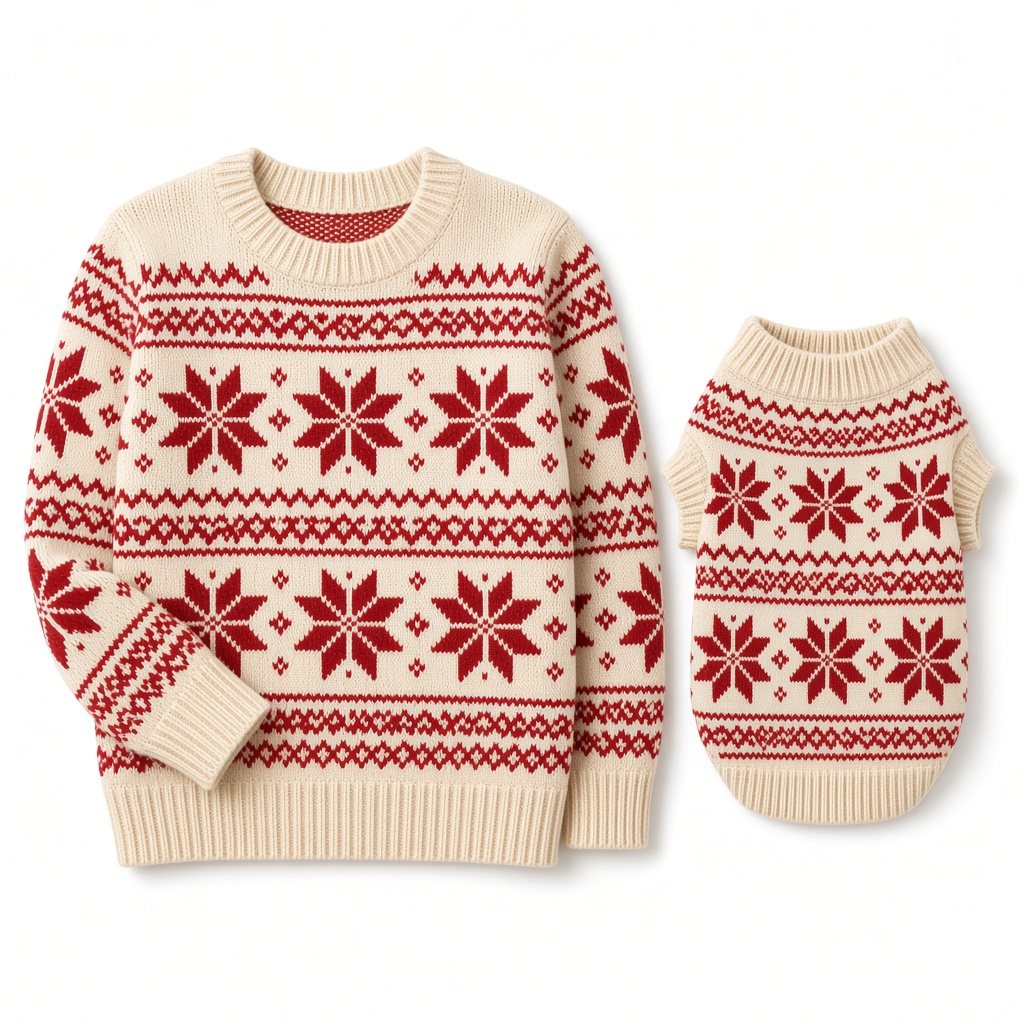 Owner & Cat Matching Fair Isle Set
