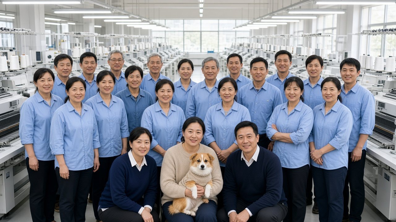 The PawPurl team on the factory floor